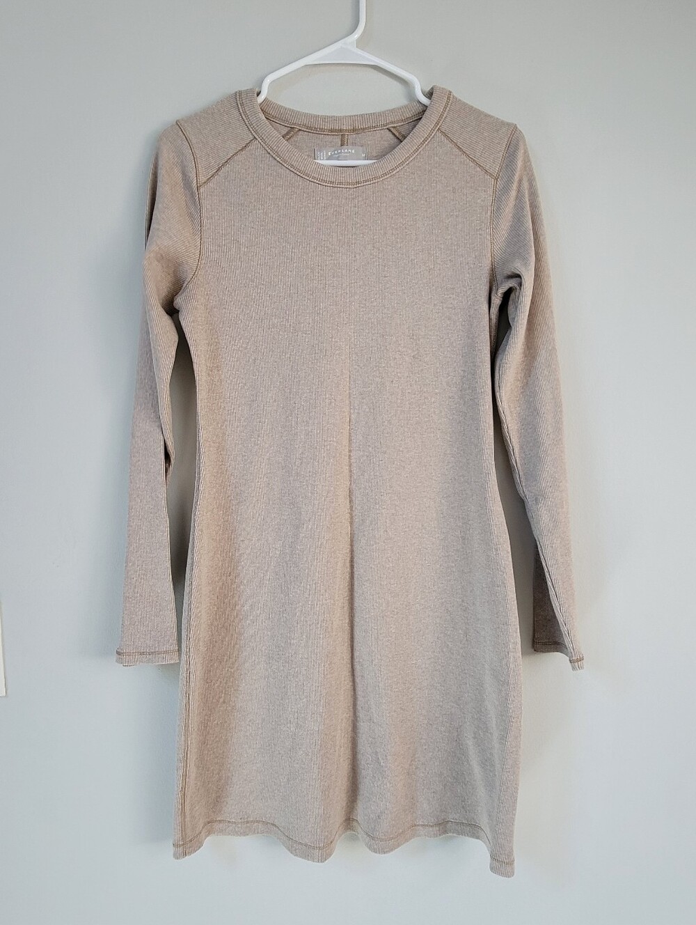 Everlane Cotton Stretch Dress Women Size M Layers Capsule Minimal Office Fall